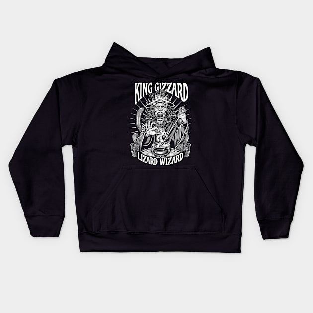 King Gizzard & The Lizard Wizard - Original Fan Art Kids Hoodie by Aldrvnd